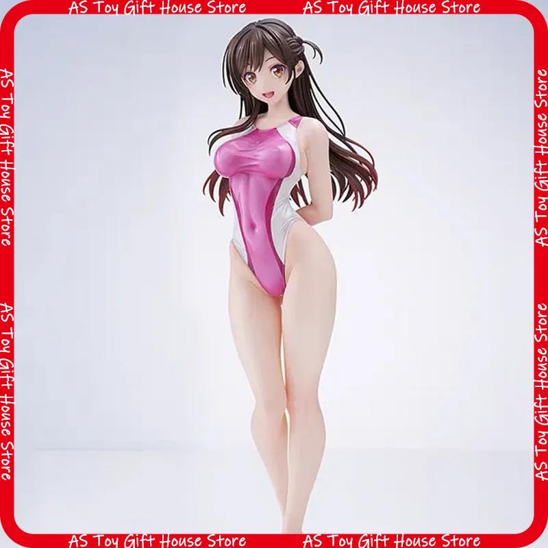 Anime Action Figure Rent Girlfriend Chizuru Mizuhara Competitive Swimwear Pose Collectible Model Doll Otaku Gift For Collection