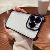 Electroplated Four Corners Anti Drop Transparent Protective Phone Cases for iPhone Huawei Honor OPPO Infinix Itel Tecno