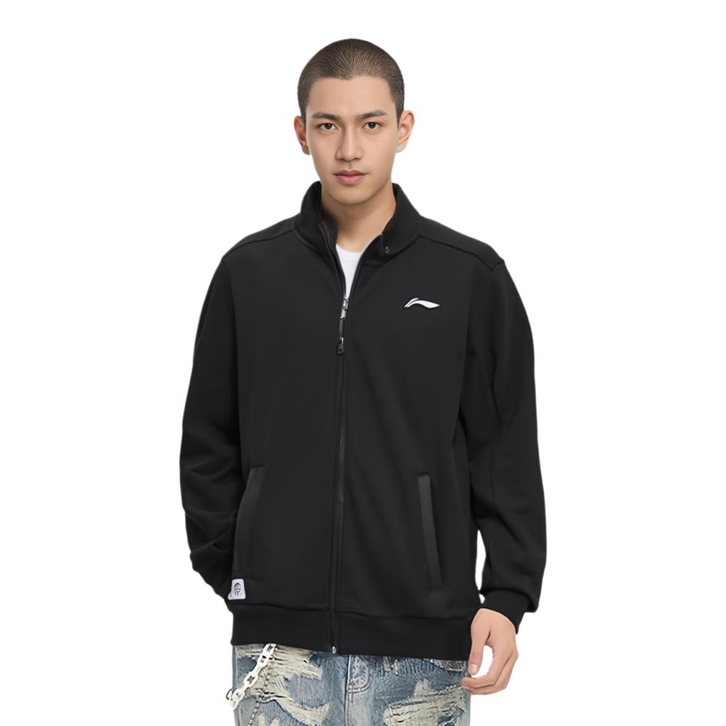 Li Ning Sports Lifestyle Series Casual Stand Collar Jacket Autumn Couple Men Jacket Black AWDS521-1