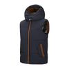 Thick Outdoor Casual Sports Vest for Autumn and Winter, Men's Slim Fit Hooded Vest with Plush and Thick Shoulder