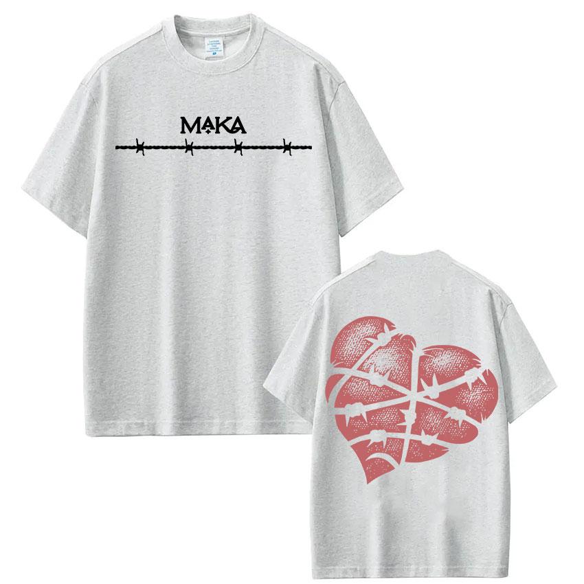 Rapper Maka Aura Tour 2025 Album Merch T-Shirt Men Women Retro Aesthetic T-Shirts Fashion High Quality Cotton T Shirt Streetwear
