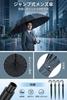 Long 16 Teflon 260T Rain with Storage Black [Qesquilo] Umbrella, Ribs, One-Touch Opening, Fiberglass, Water-Repellent, High-Density Fabric, Men's