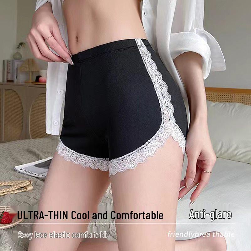 

Жіночі літні мереживні шорти для сну великого розміру - Легкі, Захист від просвічування, Вільний крій, Краї, що не закручуються One Size