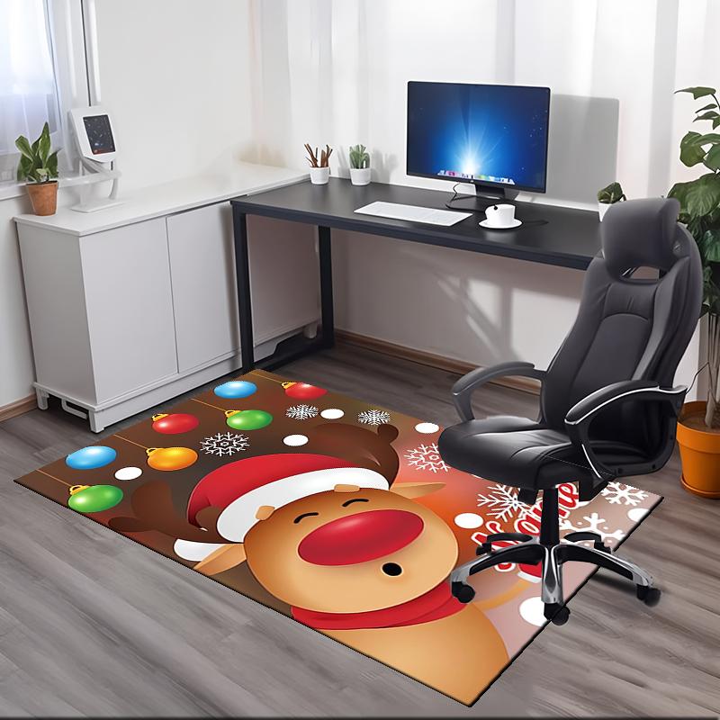 Custom Name Christmas Printed Carpet, for Office Chair Living Room Bedroom Kitchen Room Decor Gifts.