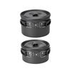 Camping Cook Pots with Lid and Folding Handle Outdoor Cooking Pots Utensils NonStick Camping Cookware Easy To Clean