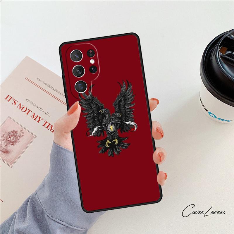 Albanian Flag Eagle phone case For Samsung Galaxy S24 S25 S23 S22 Ultra Note 10 20 Plus S20 S21 FE Cover