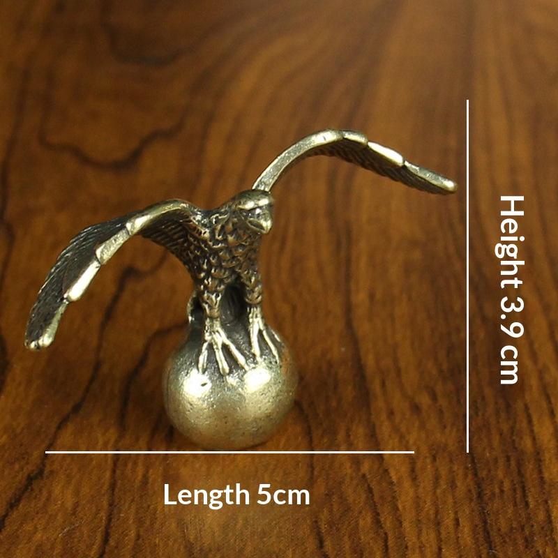 Handmade Brass Eagle Ornaments Accessories Vintage Pure Copper Bird Desk Decor Accessories Animal Home Decoration Mini Figurines