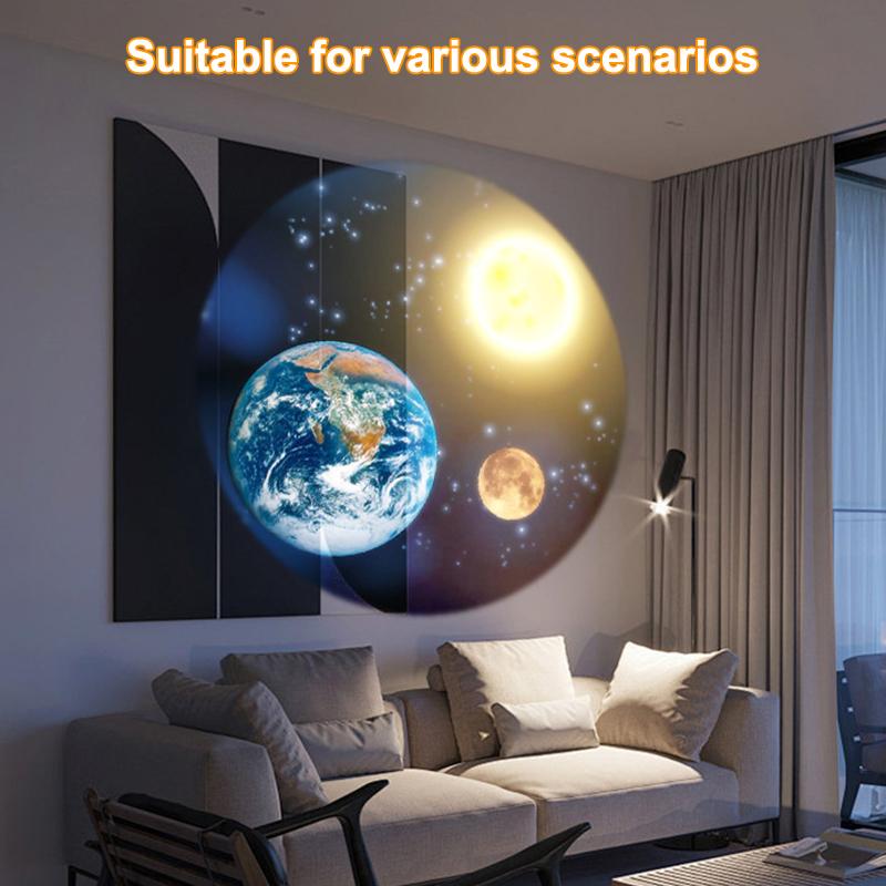 1 Set Planet Projector Led Night Light Usb Moon Projection Lamp Earth Moon Projection Background Atmosphere Wall Lamps