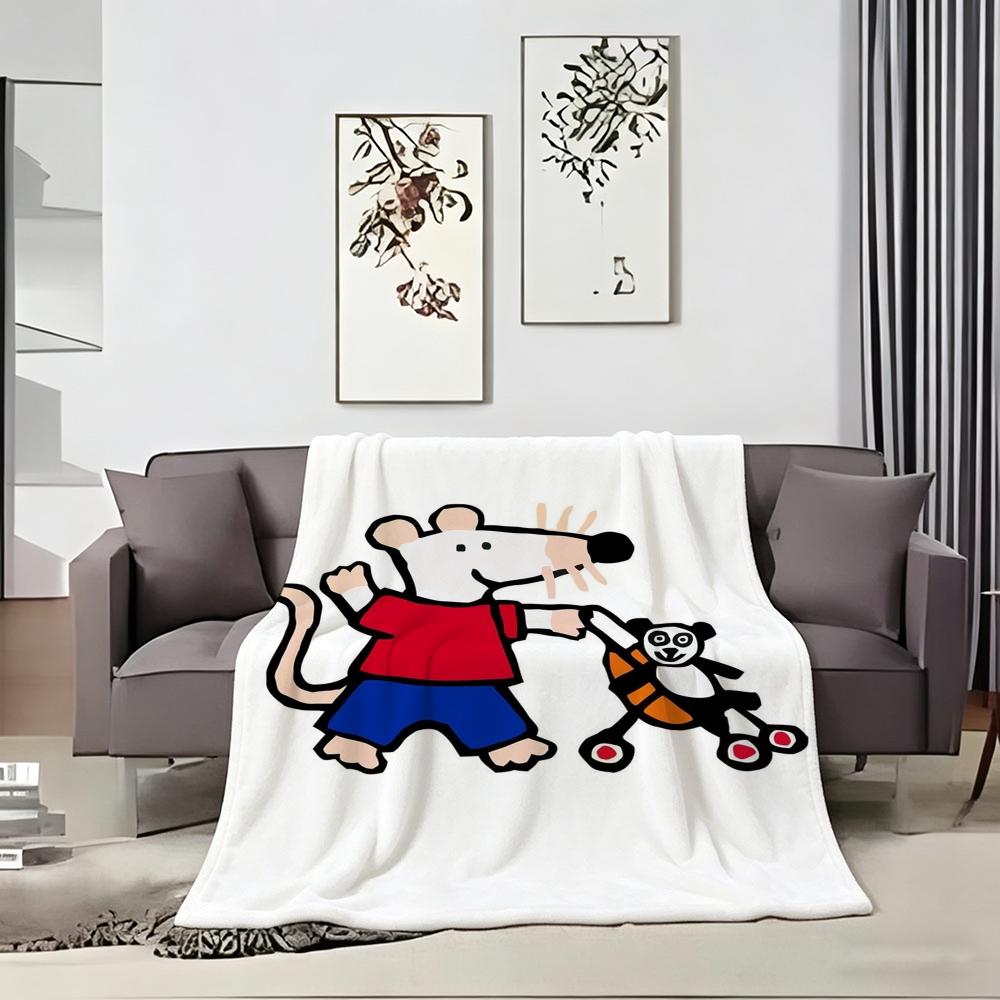 Cartoon M-MaisyS MuisS Plaid Zacht Warm Plaid voor Slaapkamer Woonkamer Bed Reizen Kamperen Picknick Cadeau