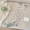Crystal Silk Socks Stockings Women Summer Ultra-thin Transparent Nylon Long Socks Heart Print Lolita Kawaii Socks Women Stocking