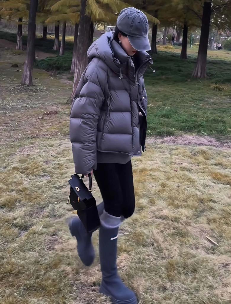 Short Hooded Loose Thickened Warm Puffer Jacket