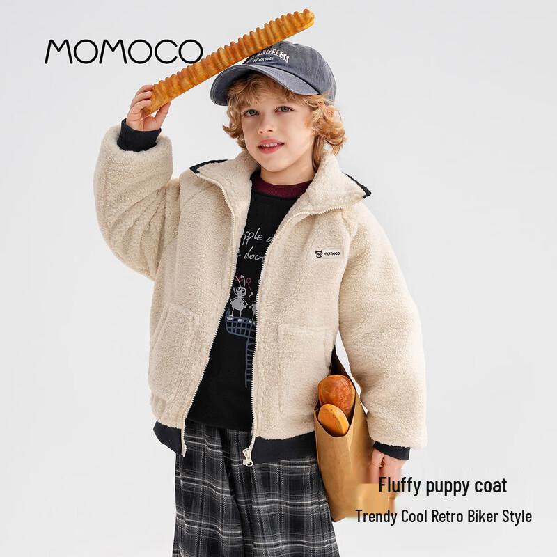 MOMOCO Boys' Winter Trendy Furry Coat