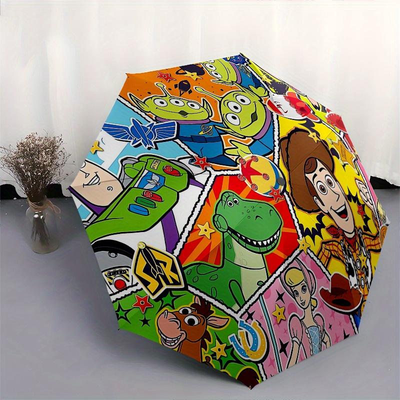 1pc Toy Story Characters Automatic Folding Umbrella: Compact 8 Bone Design Cartoon Outdoor Travel Companion, Business Umbrella, Christmas Va