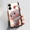 Hülle für TCL 505 Hülle T509K T5094 Ästhetisch Mode Niedliche Katze Cartoon Weiches Silikon Rückseite Schwarzes TPU Schutzhülle für Handy