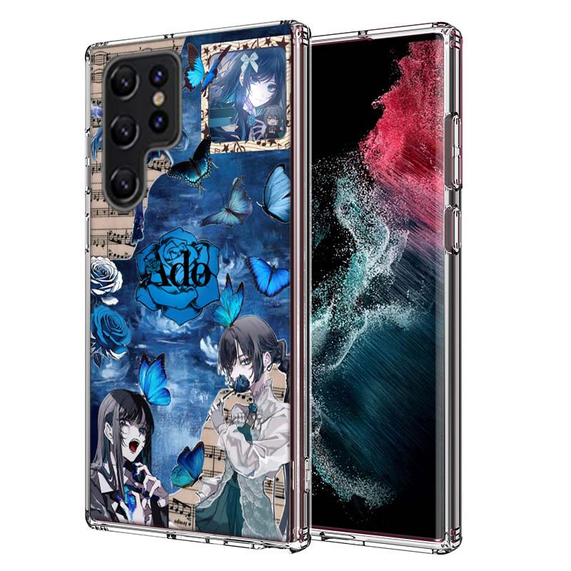 Ado Album Kyogen Capa Phone Case For Samsung S26 Ultra S25 Edge Galaxy S23 S21 S20 S24 FE S22 S10 Plus Cover Clear TPU Shell Coq