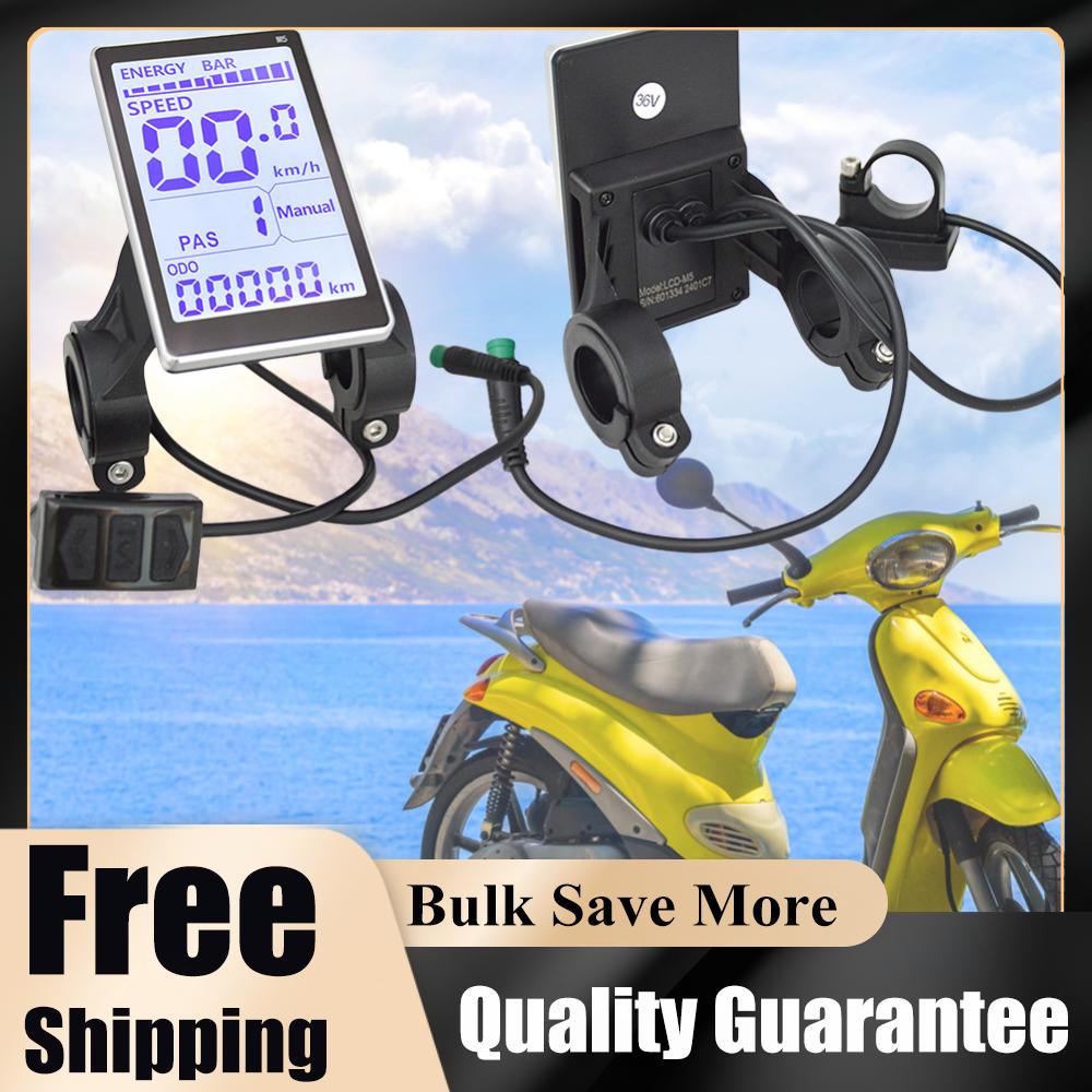 Electric Bike LCD Display Screen Universal E Scooter M5 Panel Electric Bike LCD Display Meter for Mountain Electric Bike Parts