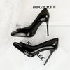 Sharp Pointed Thin Heel Bow Women's Single Shoes, Waterproof Platform, Super High Heels, Sexy Single Shoes