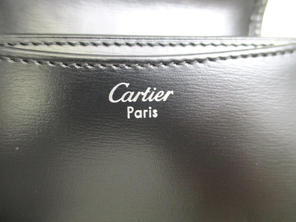Portamonete Autentico Cartier Pasha de Cartier in Pelle Nera #9869 Scatola Aperta