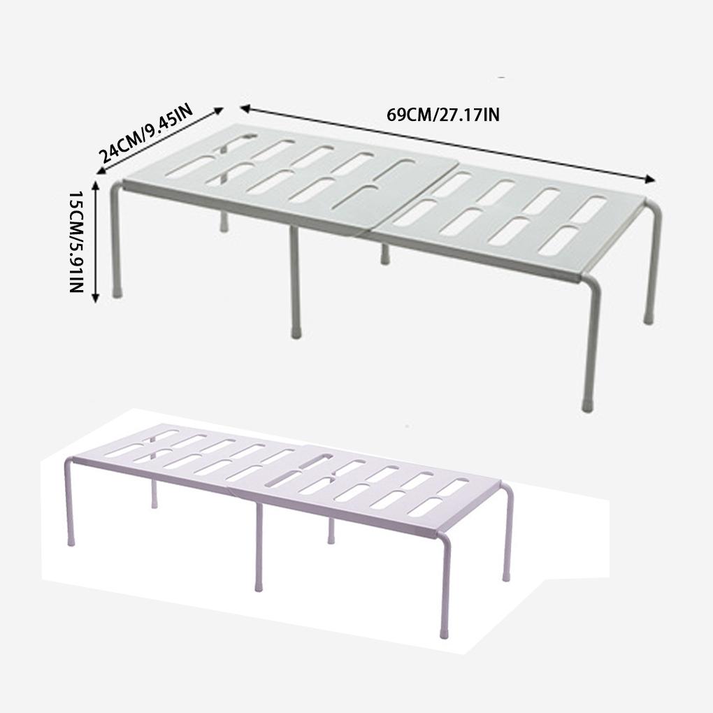 Retractable Kitchen Shelf Multifunctional Expandable Stackable Sliding Rack Space Saving Home Cabinets Tableware Organizer Rack