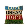 Home Polyester Pillowcase Retro Book Brief Series Square Sofa Pillowcase