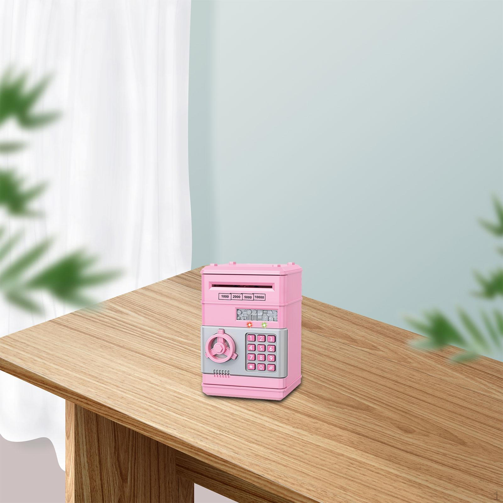 

Детский банкомат для экономии денег с паролем и функцией автоматической прокрутки для детей от 3 до 9 лет розовый