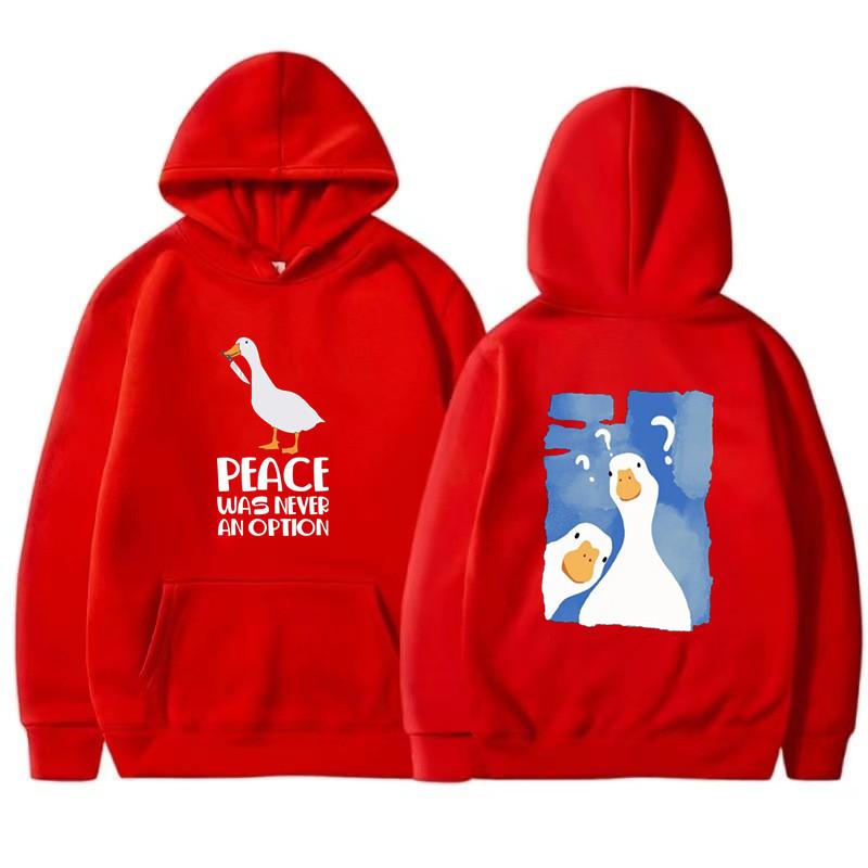 Fashion Male and female couples Cute duck print Hoodie Casual Hoodies Pullovers Sweatshirts Men's Color Hoodies