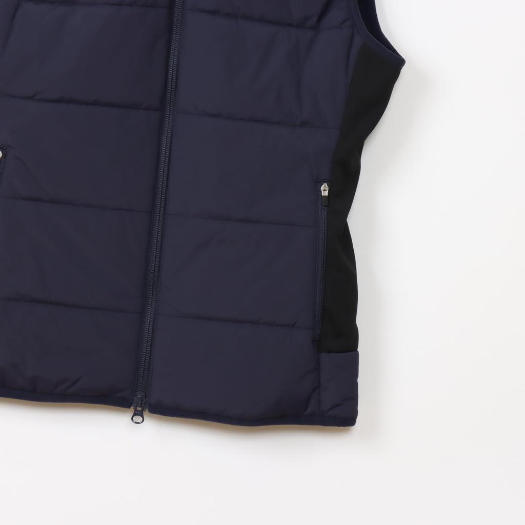 Outerwear Stretch Thermal Windproof Water Repellent Script Logo Zip Vest Golf Navy [Champion] Women's CW-AG606