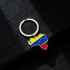 Portachiavi in Acciaio Inossidabile Mappa del Venezuela Portachiavi Bandiera Venezuelana Ciondoli per Borsa
