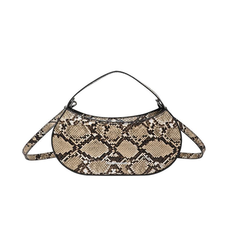 Trend Wholesale Personalized Python Pattern Handbag Spice Girl Style Niche Design Temperament Versatile High Quality Messenger Bag