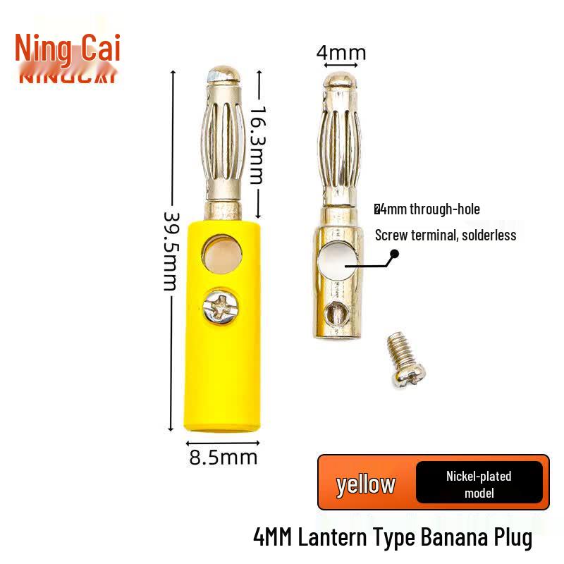 NINGCAI 4MM Nickel Plated Banana Plug