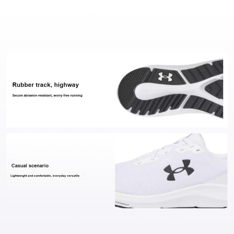Under Armour Charged Pursuit 4 White Black Men Sneakers 3028254-100 44