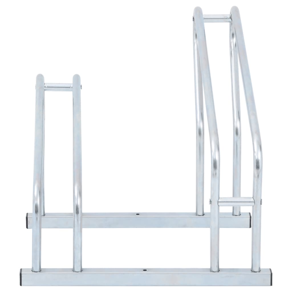 Vidaxl 2-Bike Stand, Freestanding, Galvanized Steel