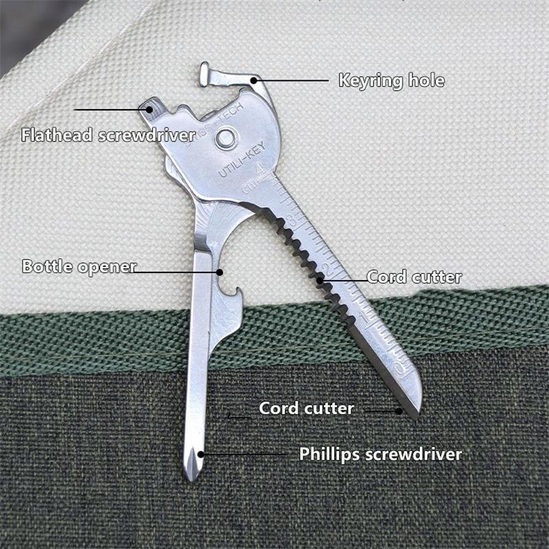 

Креативный уличный многофункциональный инструмент для выживания, домашний многофункциональный брелок, отвертка, открывалка для бутылок, резак для веревки, линейка и многое другое