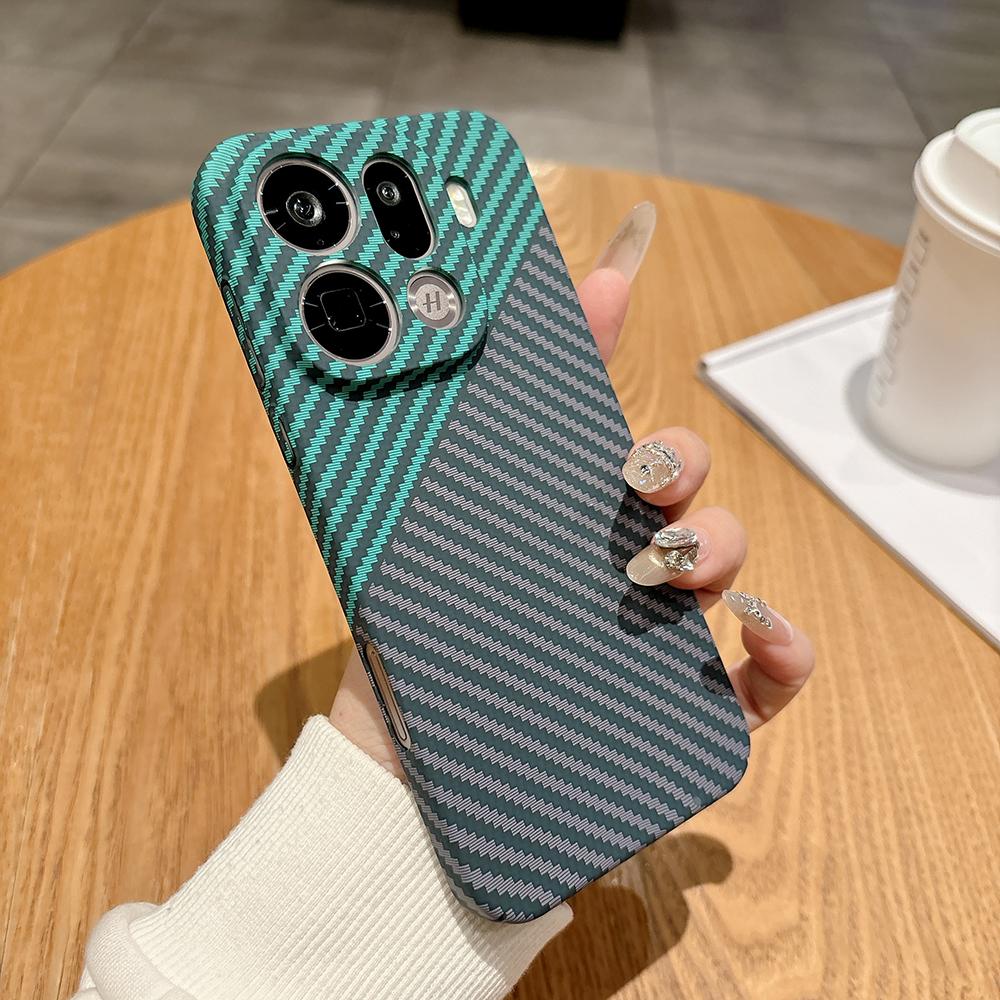 For Oppo Find X9 X9s Pro / Find X9 5G Thin Luxury Carbon Fiber Texture PC Hard Back Lens Protection Phone Cover Case