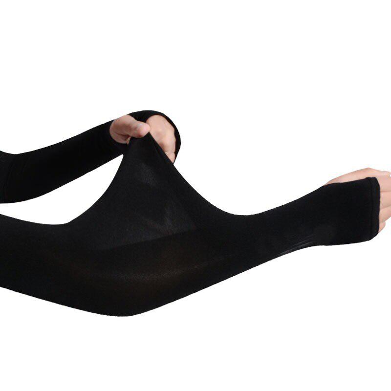 Lange Handschuhe für Damen, Eisseide, Sonnenschutz, Armstulpen, Sonnenschutz, UV-Schutz, Armwärmer, Halbfinger-Ärmel