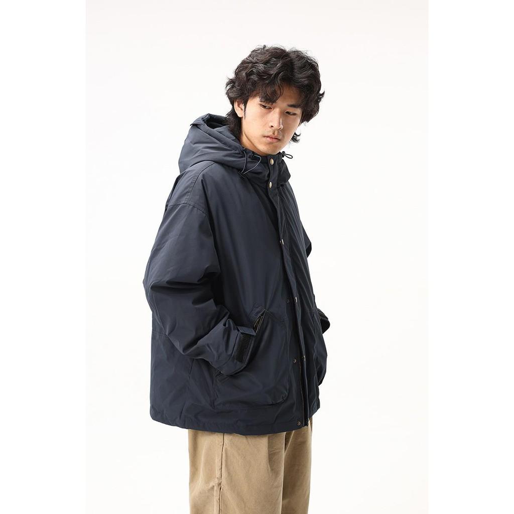 SINKACME Men's Retro Japanese Casual Workwear Winter Hooded White Duck Down Jacket YR281