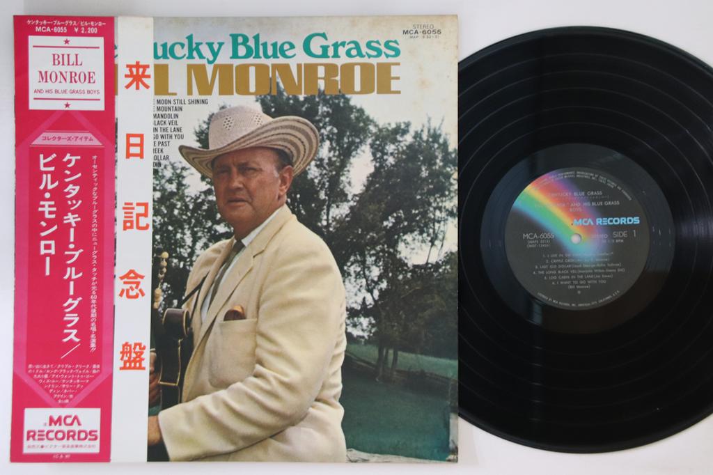 LP Record BILL MONROE - Kentucky Blue Grass MCA6055 MCA RECORDS 1974 Japan Obi Folk Used