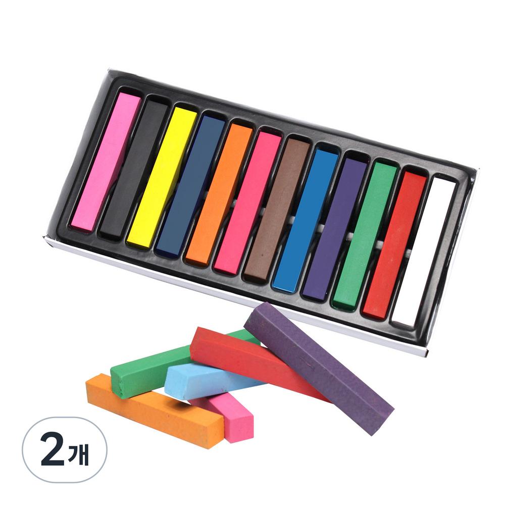 Mikiriki Prof Hair Chalk Set Hair Chalk 2 Pcs 12 Colors