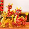 Printing Plush Dragon Toy Stuffed Animal Doll New Year Gift Home Decoration