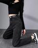 Wide Denim Casual Long Straight Loose Fit Women's High-Waisted Pants, Jeans,
