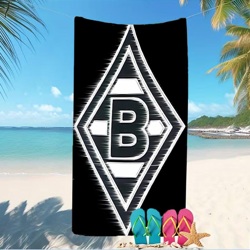 Beach Towel with Borussia Monchengladbach logo Pattern - soft,absorbent,machine washable Lightweight&Modern,swimming,Travel Essentials
