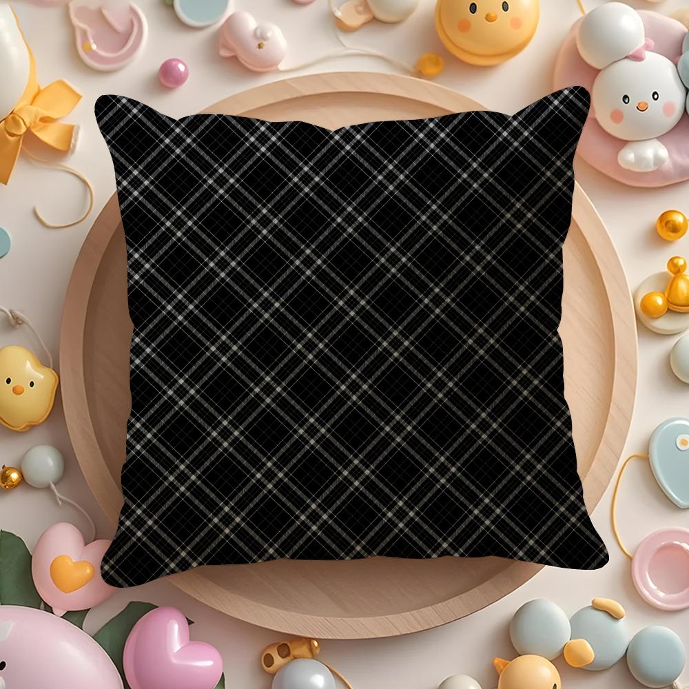 Black And White Minimalist Style Pillow Case Sofa Living Room Bedroom Headboard Backrest Cushion Square Cushion