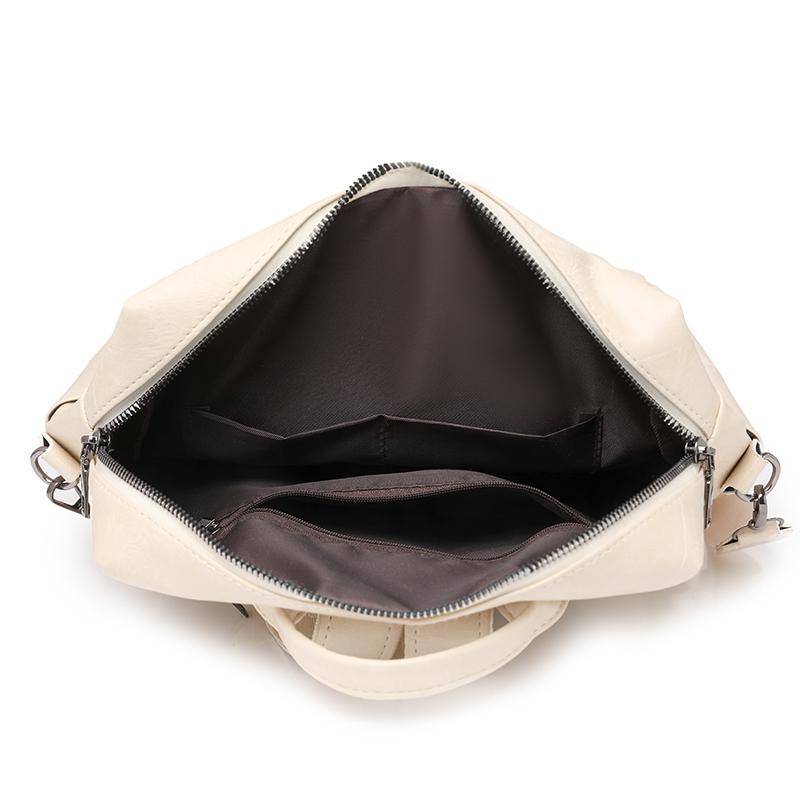 Large Capacity Women's Backpack Travel PU Backpack Student Schoolbag