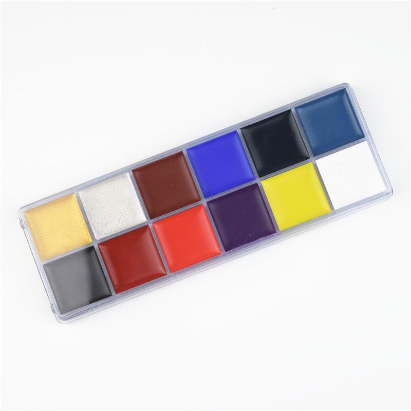 

12-Color Body and Face Oil Paint Set for Halloween & Theatrical Performances Standard Size