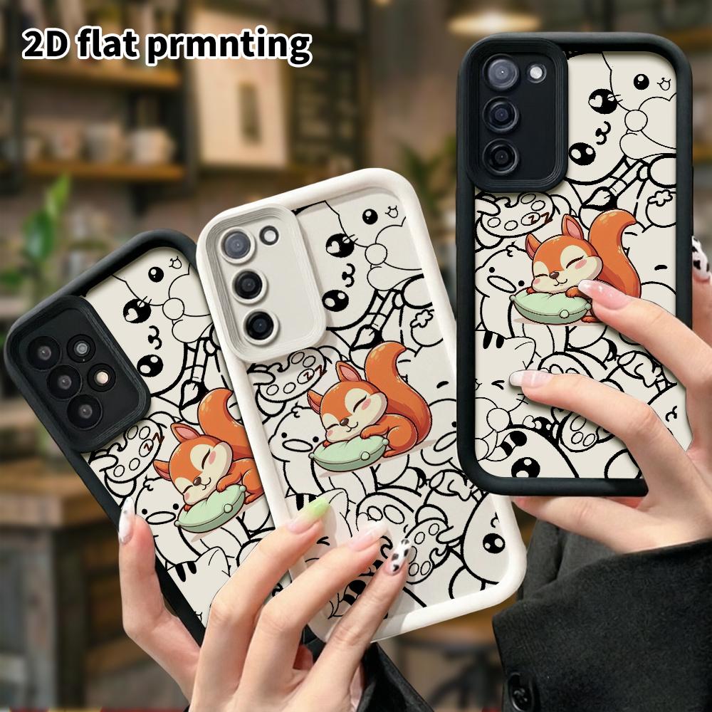Phone case: 2D flat, suitable for Samsung Galaxy A34 A35 M05 M06 S20 S22 S21 FE Plus 5G, cat ear astronaut, perfect Christmas and Halloween holiday gi