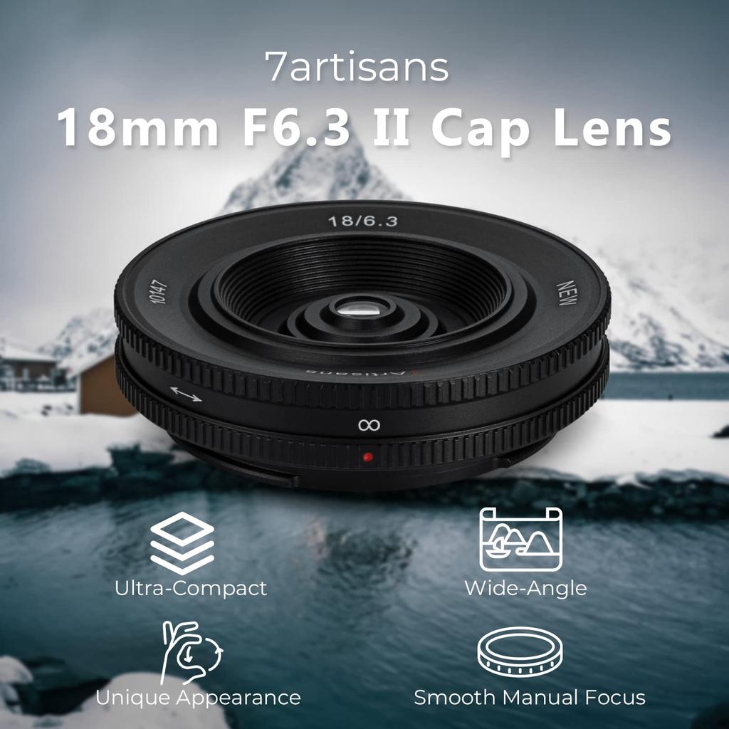 7Artisans 18mm II Pancake Z Compact and Manual F6.3 Lens, Wide-Angle Lens, Mount, Lightweight, APS-C,