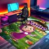 Custom Name Personalized Masha and The Bear Print Carpet, Versatile Home Decor Rug, for Playroom, Apartment, Balcony, Entryway, Hallway Gift