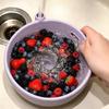 3d Printed Automatic Fruit Washing Bowl Large Capacity Quick Drain Dynamic Vortex Fruit Cleaning Bowl Plastic Self-spinning