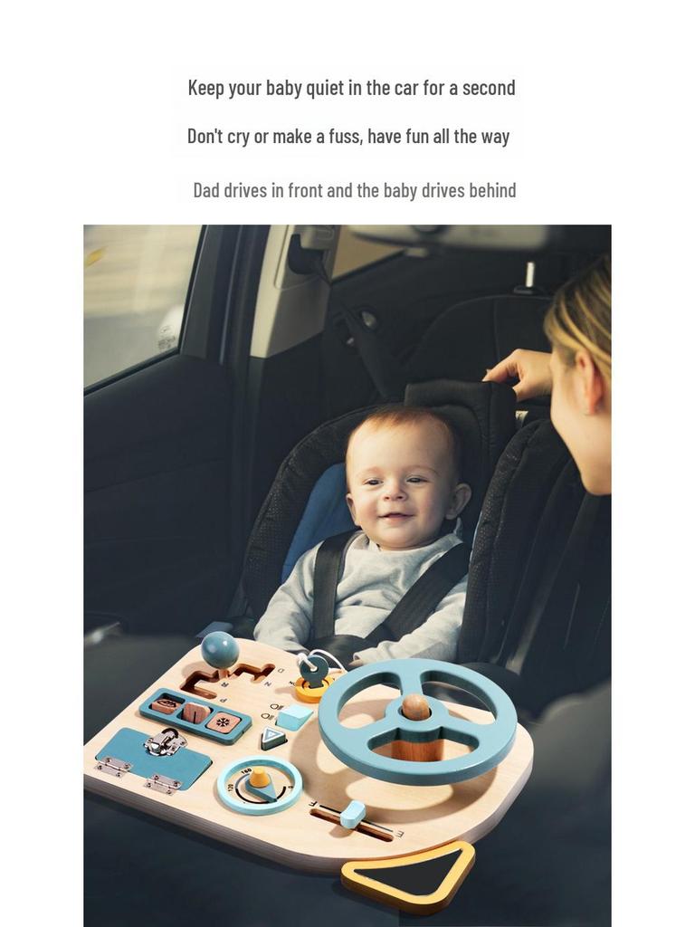 Montessori Educational Busy Board: Kids' Simulated Steering Wheel for Early Learning and Play
