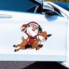 Christmas-themed Car Decals Featuring Santa Claus and Reindeer for Car Body Decoration and Window Stickers